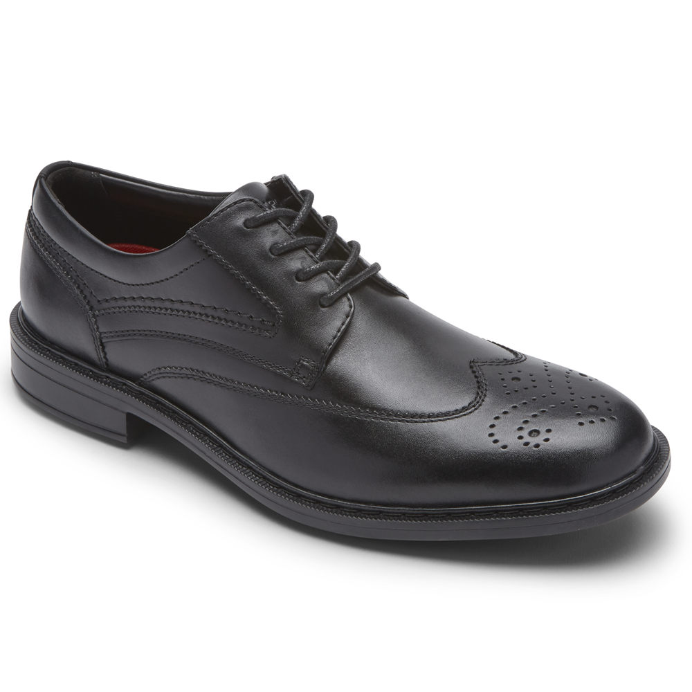 Rockport Lace Up For Mens Black - Tanner Wingtip - RW9154830